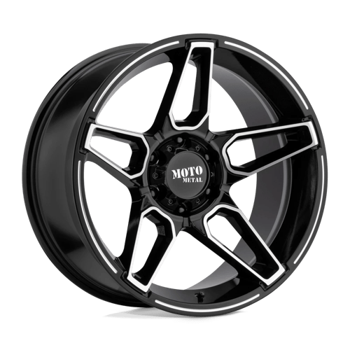 Moto Metal MO994 FANG GLOSS BLACK MACHINED 8X6.5 20X9 +0 125.1HB