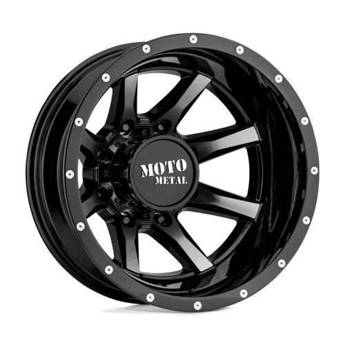 Moto Metal MO995 GLOSS BLACK MACHINED - REAR 8X200 17X6.5 -155 142HB