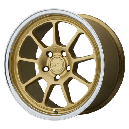 Motegi MR135 GOLD CENTER W/ MACHINED LIP 5X112 18X9.5 +35 72.56HB