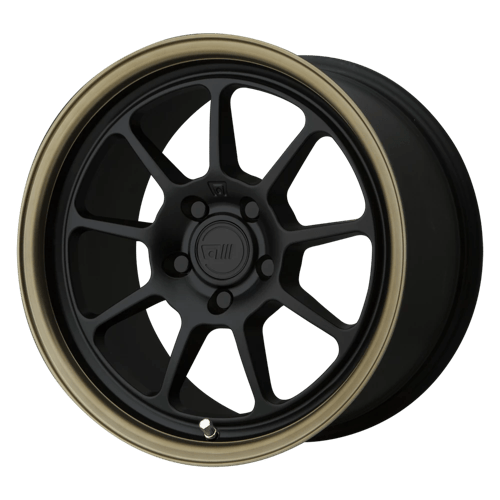 Motegi MR135 MATTE BLACK CENTER W/ BRONZE LIP 5X112 18X8.5 +35 72.56HB