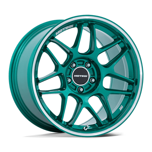 Motegi MR158 TSUBAKI HOKKAIDO GREEN W/ MACHINED LIP 5X120 18X10.5 +35 74.1HB