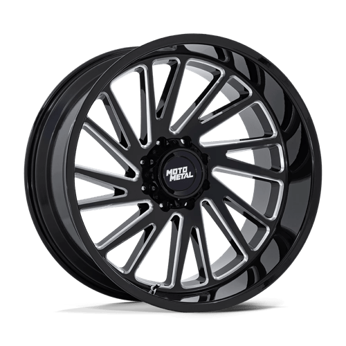 Moto Metal MO811 COMBAT GLOSS BLACK MILLED 8X170 20X10 -18 125.1HB