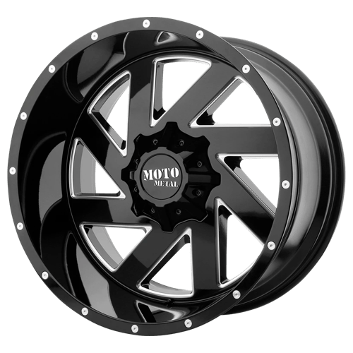 Moto Metal MO988 MELEE GLOSS BLACK MILLED 5X5.5/150 20X9 +0 110.1HB