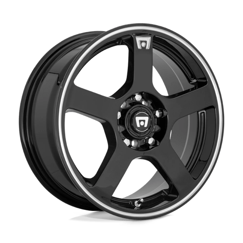 Motegi MR116 FS5 GLOSS BLACK W/ MACHINED FLANGE 5X4.25/4.5 18X8 +45 72.56HB