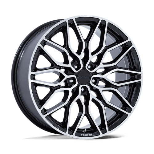 Niche NC277 CALABRIA 5 GLOSS BLACK MACHINED 5X112 22X10.5 +38 66.56HB