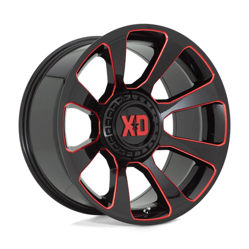 XD XD854 REACTOR GLOSS BLACK MILLED W/ RED TINT 6X135/5.5 20X10 -18 106.1HB