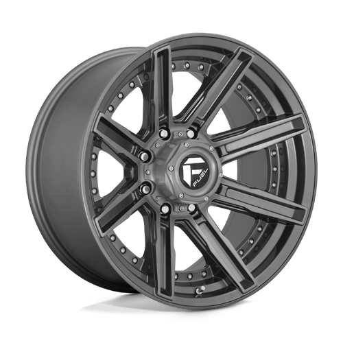 Fuel OffRoad D710 ROGUE PLATINUM BRUSHED GUN METAL TINTED CLEAR 8X6.5 20X10 -18 125.1HB