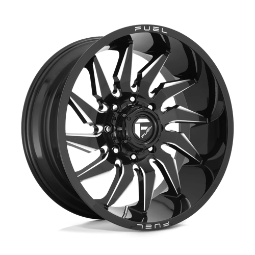 Fuel OffRoad D744 SABER GLOSS BLACK MILLED 8X180 24X12 -44 124.2HB