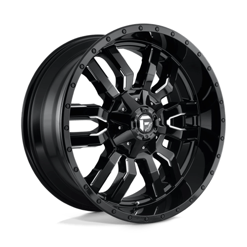Fuel OffRoad D595 SLEDGE GLOSS BLACK MILLED 8X170 22X10 +10 125.1HB