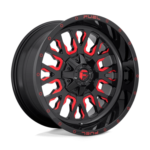 Fuel OffRoad D612 STROKE GLOSS BLACK RED TINTED CLEAR 5X5.5/150 22X12 -44 110.1HB