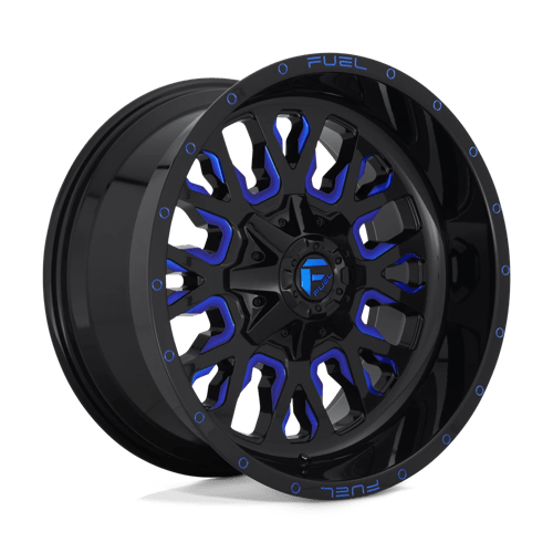 Fuel OffRoad D645 STROKE GLOSS BLACK BLUE TINTED CLEAR 6X135/5.5 18X9 -12 106.1HB