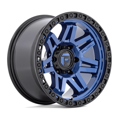 Fuel OffRoad D813 SYNDICATE DARK BLUE W/ BLACK RING 5X5.0 17X9 +1 71.5HB