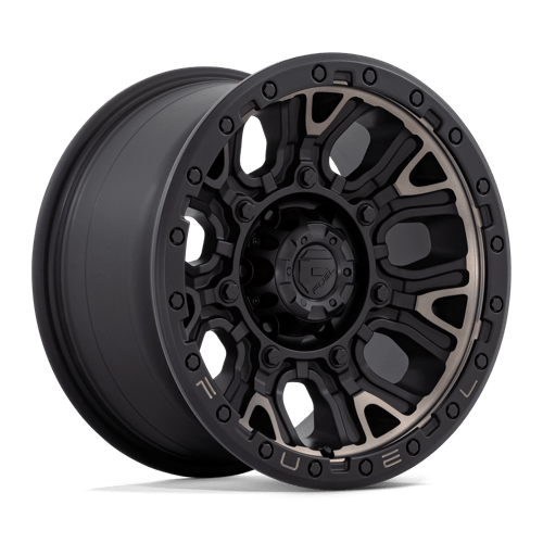 Fuel OffRoad D824 TRACTION MATTE BLACK W/ DOUBLE DARK TINT 6X4.5 17X9 +1 66.06HB
