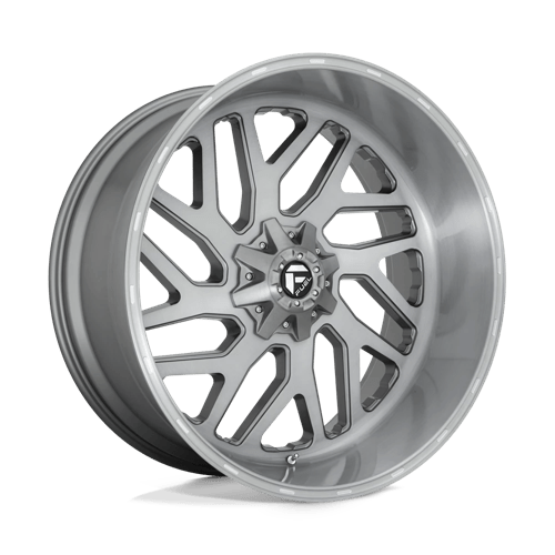 Fuel OffRoad D715 TRITON PLATINUM BRUSHED GUN METAL TINTED CLEAR 8X6.5 26X12 -44 125.1HB