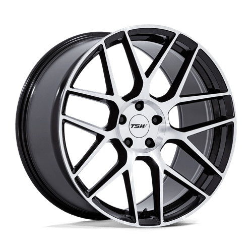 TSW TW002 LASARTHE GLOSS BLACK MACHINED 5X120 22X9 +27 74.1HB