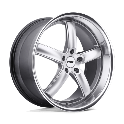 TSW STOWE HYPER SILVER W/ MIRROR CUT LIP 5X112 17X8 +32 72.1HB