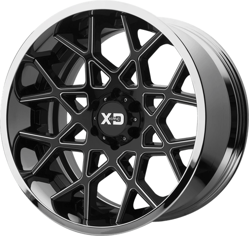 XD XD203 CHOPSTIX GLOSS BLACK MILLED CENTER W/ CHROME LIP 6X5.5 22X12 -44 106.1HB