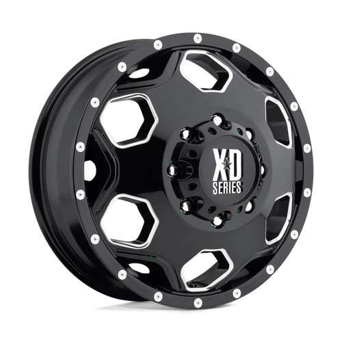 XD XD815 BATALLION DUALLY GLOSS BLACK W/ MILLED ACCENTS 8X6.5 22X8.25 -200 125.1HB