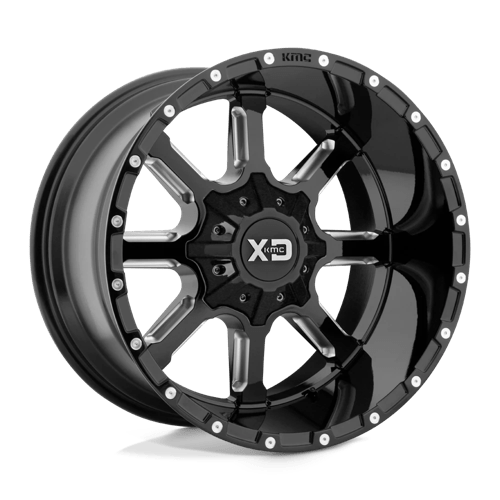 XD XD838 MAMMOTH GLOSS BLACK MILLED 6X135/5.5 22X10 -18 106.1HB