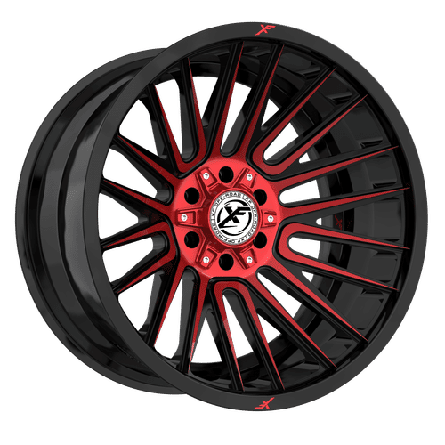 XF OFFROAD XF-234 Black Machined Red 20X10 8x165.1/8x170 +-12 125.2HB