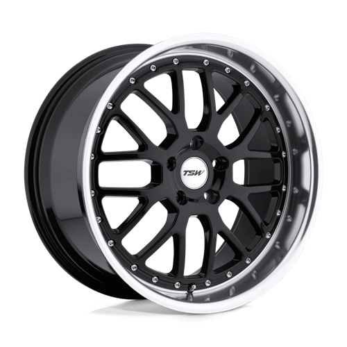 TSW VALENCIA GLOSS BLACK W/ MIRROR CUT LIP 5X120 20X10 +20 76.1HB