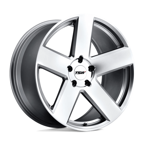 TSW BRISTOL SILVER W/ MIRROR CUT FACE 5X112 20X10 +40 72.1HB