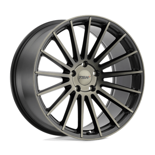 TSW LUCO MATTE BLACK W/ MACHINE FACE & DARK TINT 5x114.3 20X8.5 +30 76.1HB