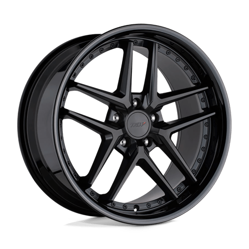 TSW PREMIO MATTE BLACK W/ GLOSS BLACK LIP 5X112 20X10 +40 66.56HB