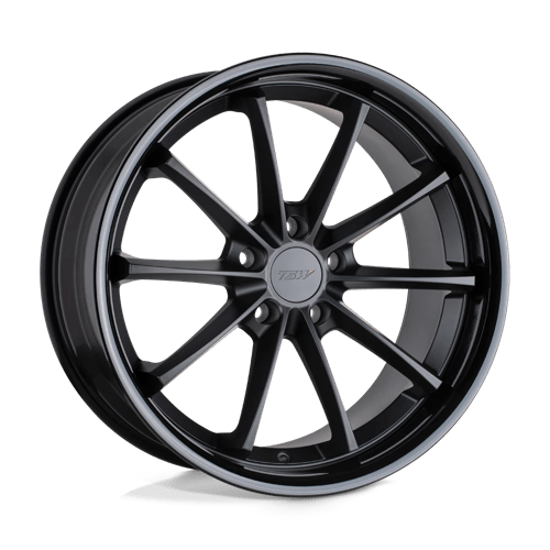 TSW SWEEP MATTE BLACK W/ GLOSS BLACK LIP 5x114.3 20X8.5 +30 76.1HB
