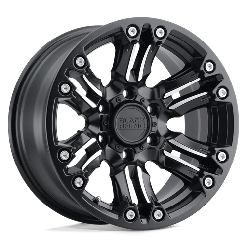 Black Rhino ASAGAI MATTE BLACK & MACHINED W/ STAINLESS BOLTS 5X5.5 20X9.5 +2 78.1HB