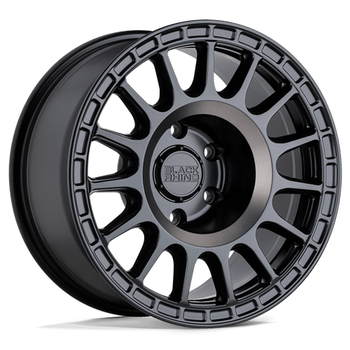 Black Rhino SANDSTORM SEMI GLOSS BLACK W/ MACHINED DARK TINT RING 6X5.5 17X8.5 +0 112.1HB