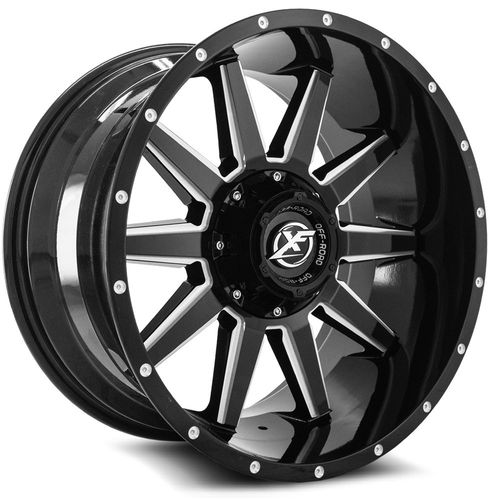 XF OFFROAD XF-219 Gloss Black Milled 20X10 5x127/5x139.7 +-24 78.1HB
