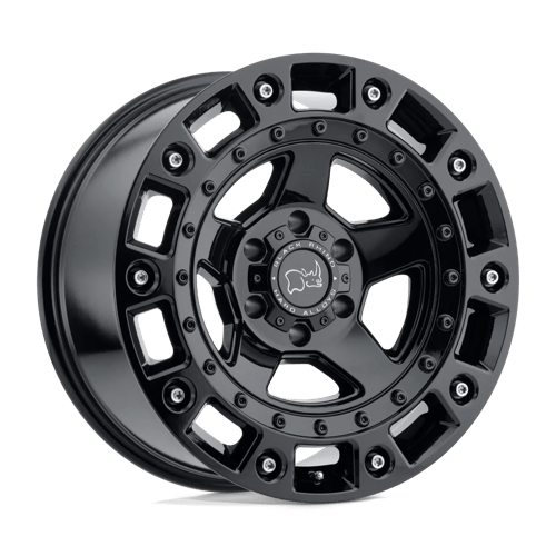 Black Rhino CINCO GLOSS BLACK W/ STAINLESS BOLT 6X5.5 20X9.5 +12 112.1HB