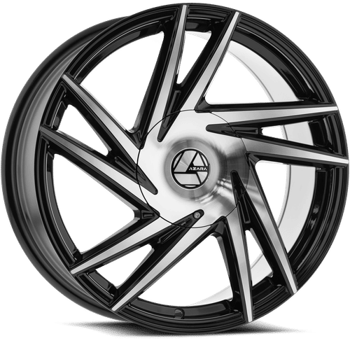 AZARA AZA-529BM Gloss Black Machined 26X8.5 5x112/5x114.3 +35 74.1HB