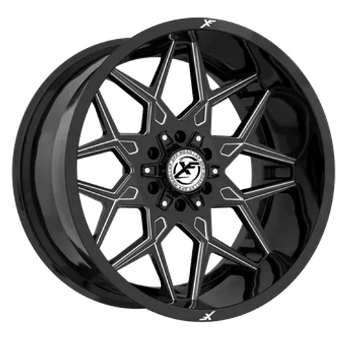 XF OFFROAD XF-238 Gloss Black Milled 20X10 8x165.1/8x170 +-12 125.2HB
