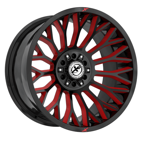 XF OFFROAD XF-237 Gloss Black Milled Red 20X10 8x165.1/8x170 +-12 125.2HB