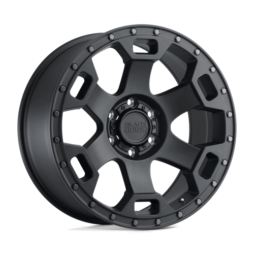 Black Rhino GAUNTLET SEMI GLOSS BLACK W/ GUNMETAL BOLTS 5X5.5 18X9 +2 78.1HB