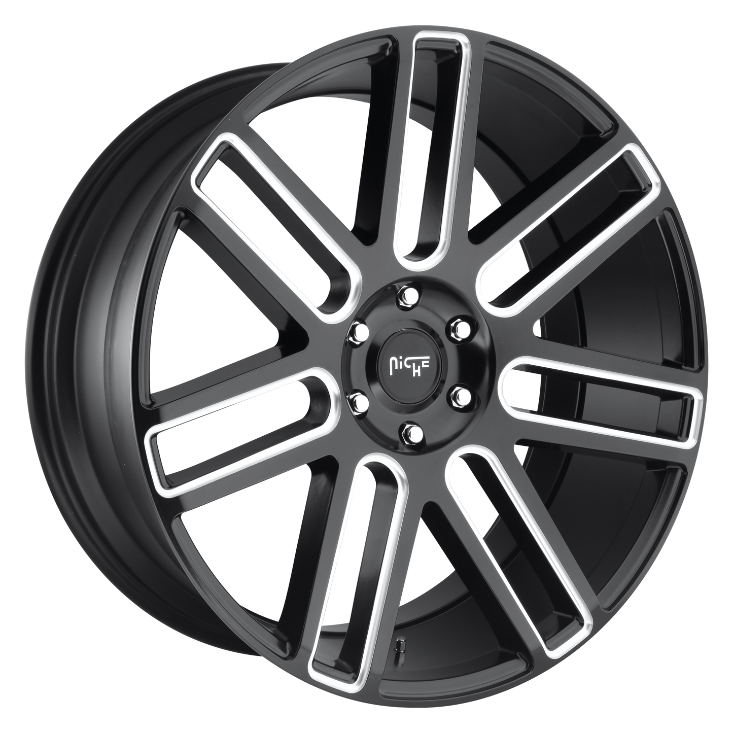 Niche M096 ELAN MATTE BLACK MILLED 6X5.5 22X9.5 +30 78.1HB