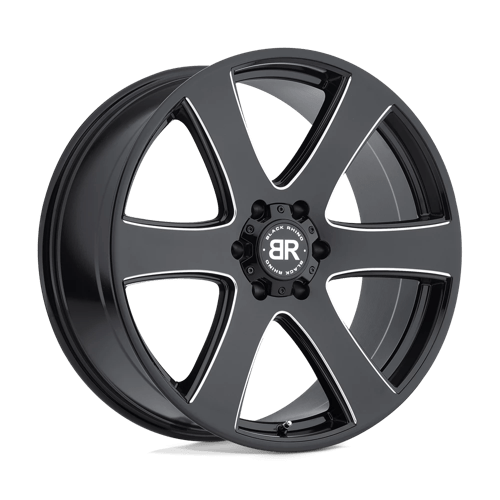 Black Rhino HAKA GLOSS BLACK W/ MILLED SPOKES 6X5.5 20X8.5 +45 112.1HB