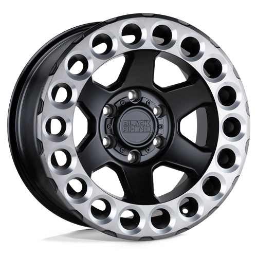 Black Rhino ODESSA MATTE BLACK W/ MACHINED TINT LIP & MILLED RINGS 6X5.5 18X9.5 -18 112.1HB