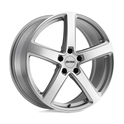 Petrol P2A SILVER W/ MACHINED CUT FACE 5X112 17X8 +32 72.1HB