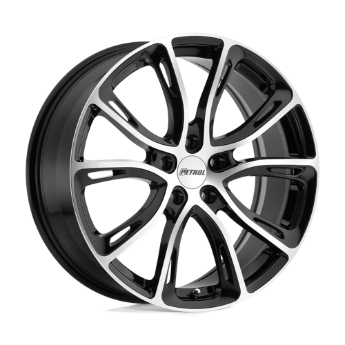 Petrol P5A GLOSS BLACK W/ MACHINED CUT FACE 5X112 18X8 +32 72.1HB