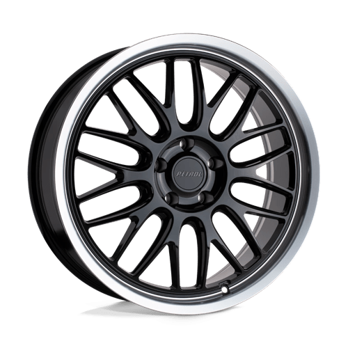 Petrol P4C GLOSS BLACK W/ MACHINED CUT LIP 5X112 18X8 +40 66.56HB