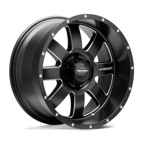 Pro Comp Alloys PA73 TRILOGY SATIN BLACK MILLED 5X5.0 20X10 -18 71.5HB