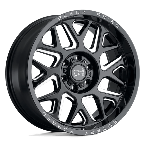 Black Rhino REAPER GLOSS BLACK & MILLED 5X5.0 24X14 -76 71.5HB
