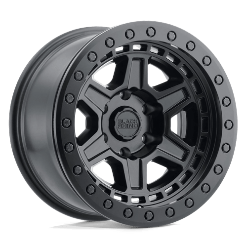 Black Rhino RENO MATTE BLACK W/ BRASS BOLTS 6X5.5 17X9 +0 112.1HB