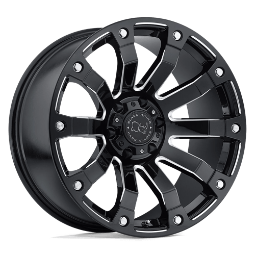 Black Rhino SELKIRK GLOSS BLACK MILLED 6X135 20X9 +12 87.1HB