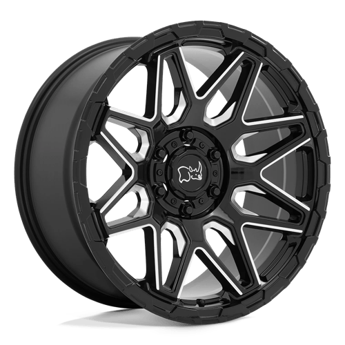 Black Rhino SHOCKWAVE GLOSS BLACK W/ MILLED SPOKES 5X150 20X9.5 +12 110.1HB