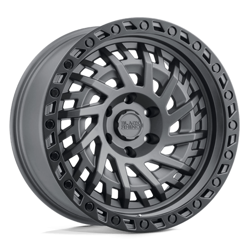 Black Rhino SHREDDER MATTE GUNMETAL W/ BLACK RING 5X5.0 18X9.5 +0 71.5HB