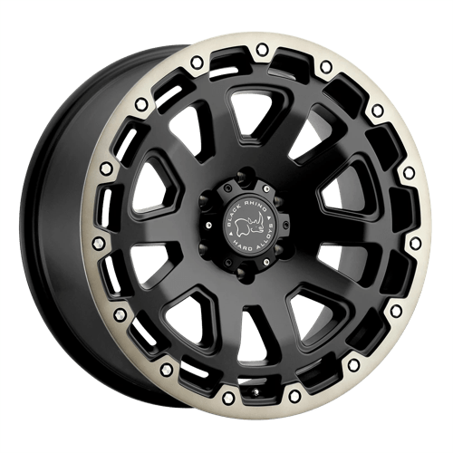Black Rhino RAZORBACK MATTE BLACK W/ MACHINED DARK TINT LIP 6X5.5 20X12 -44 112.1HB